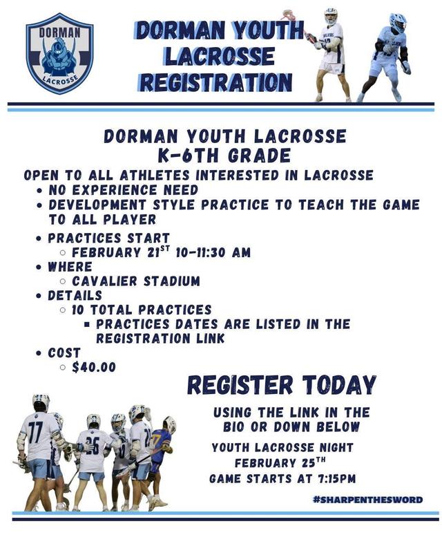 Dorman Youth Lacrosse Registration