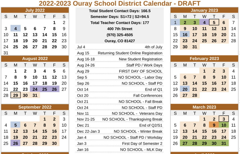 2022 23 2023 24 Academic Calendar Feedback Ouray School District 2022 23 2023 24 Academic Calendar Feedback Ouray School District
