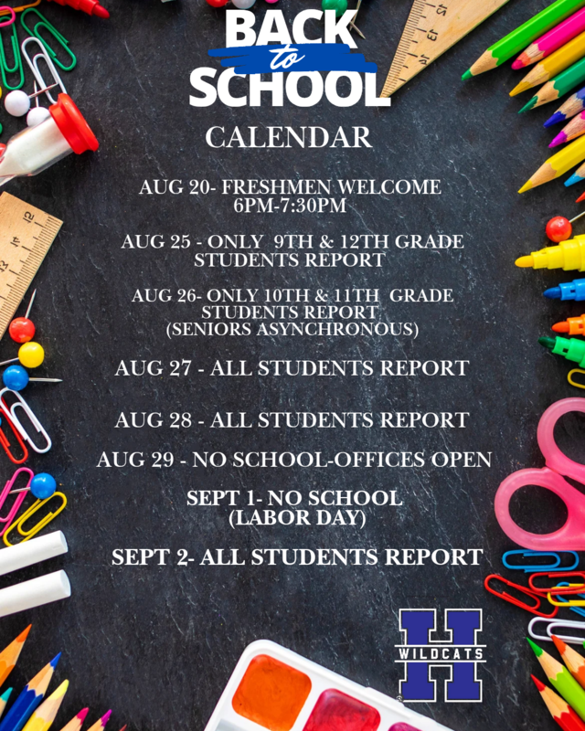 Welcome back schedule
