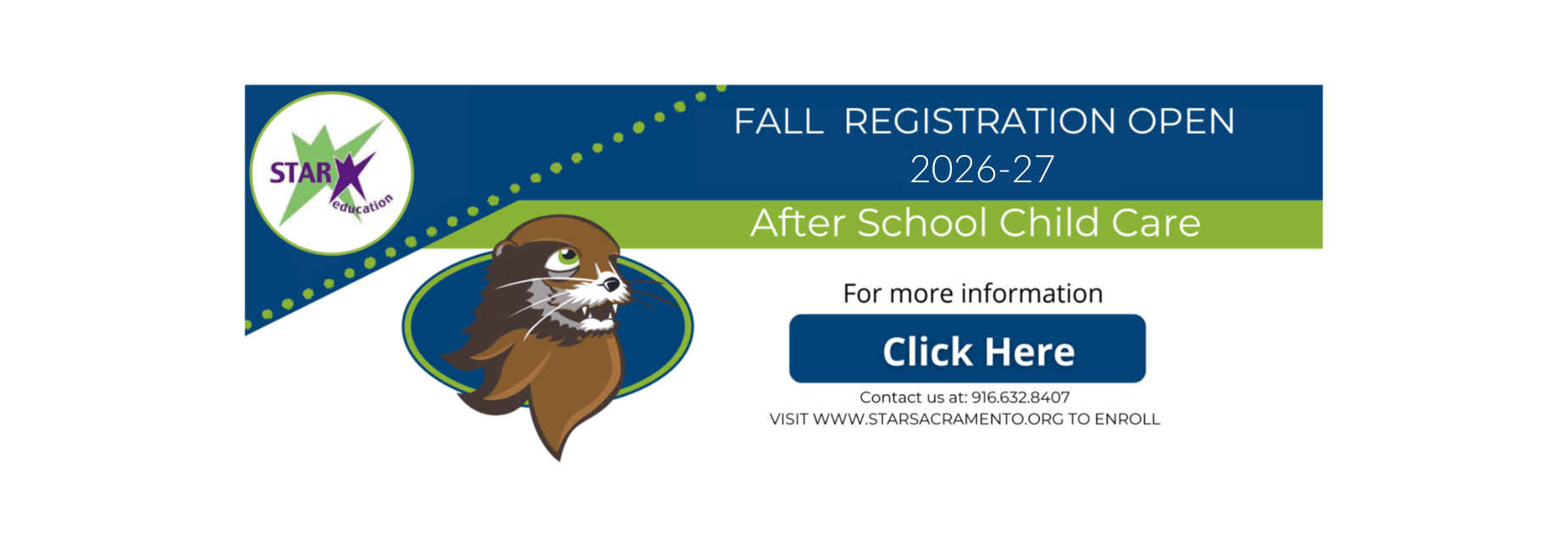 STAR After school program. Mascot: otter.