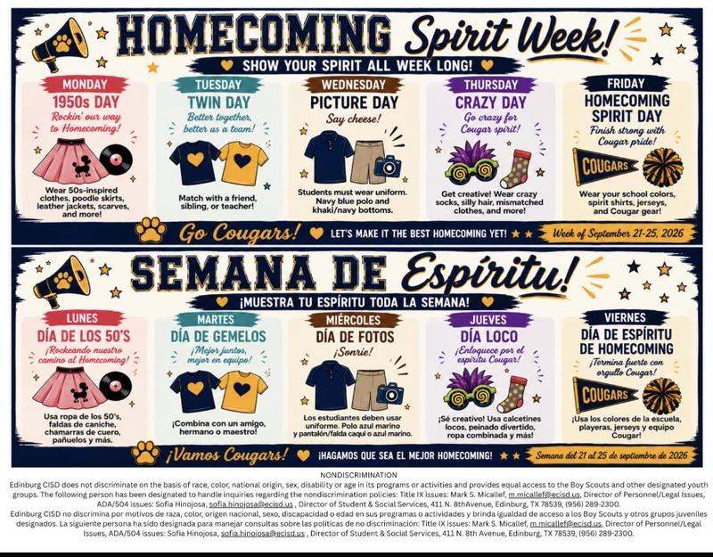 Home coming week dress up