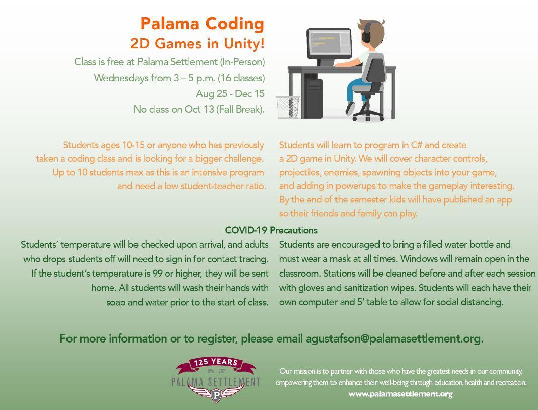 Coding 2D Games flier