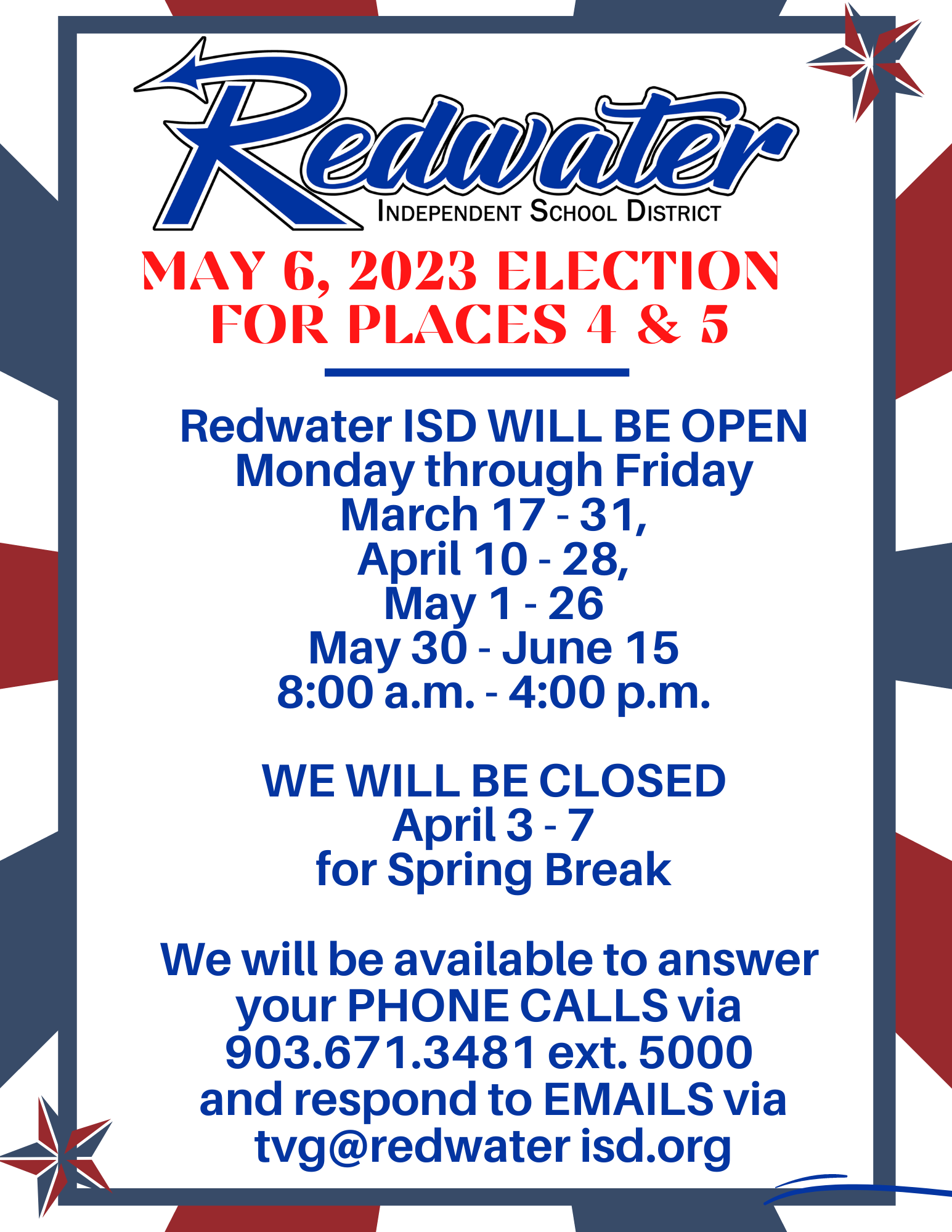 Board of Trustees Board of Trustees Redwater Independent School