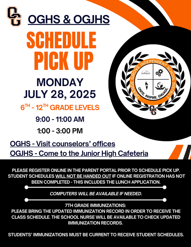 Class Schedule Pick Up