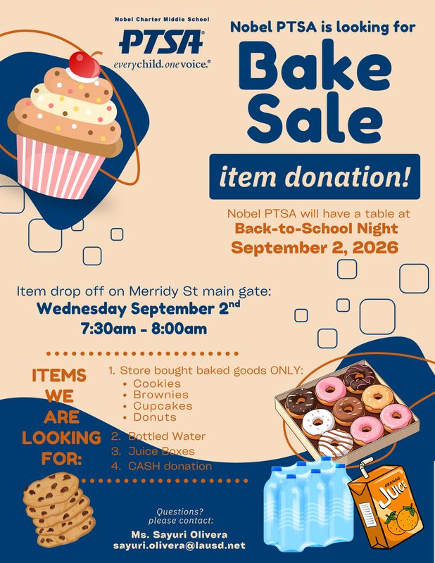 Back to School Bake Sale Featured Photo
