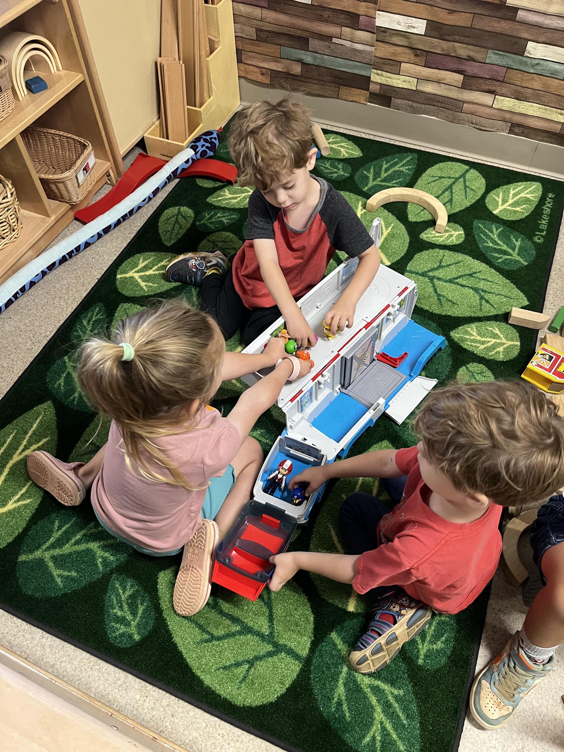 Preschoolers playing