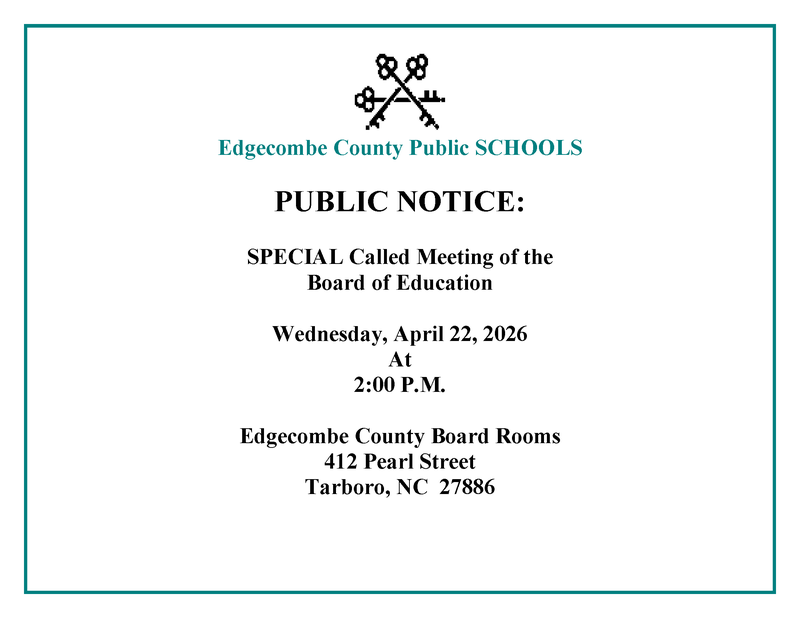 Special Called Board Meeting - Wednesday 4/22 Inbox