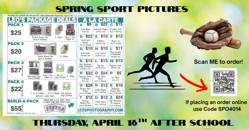 Spring Sports Picture Announcement