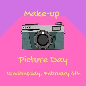 Make-Up Picture Day is on Wednesday, Feb. 4th