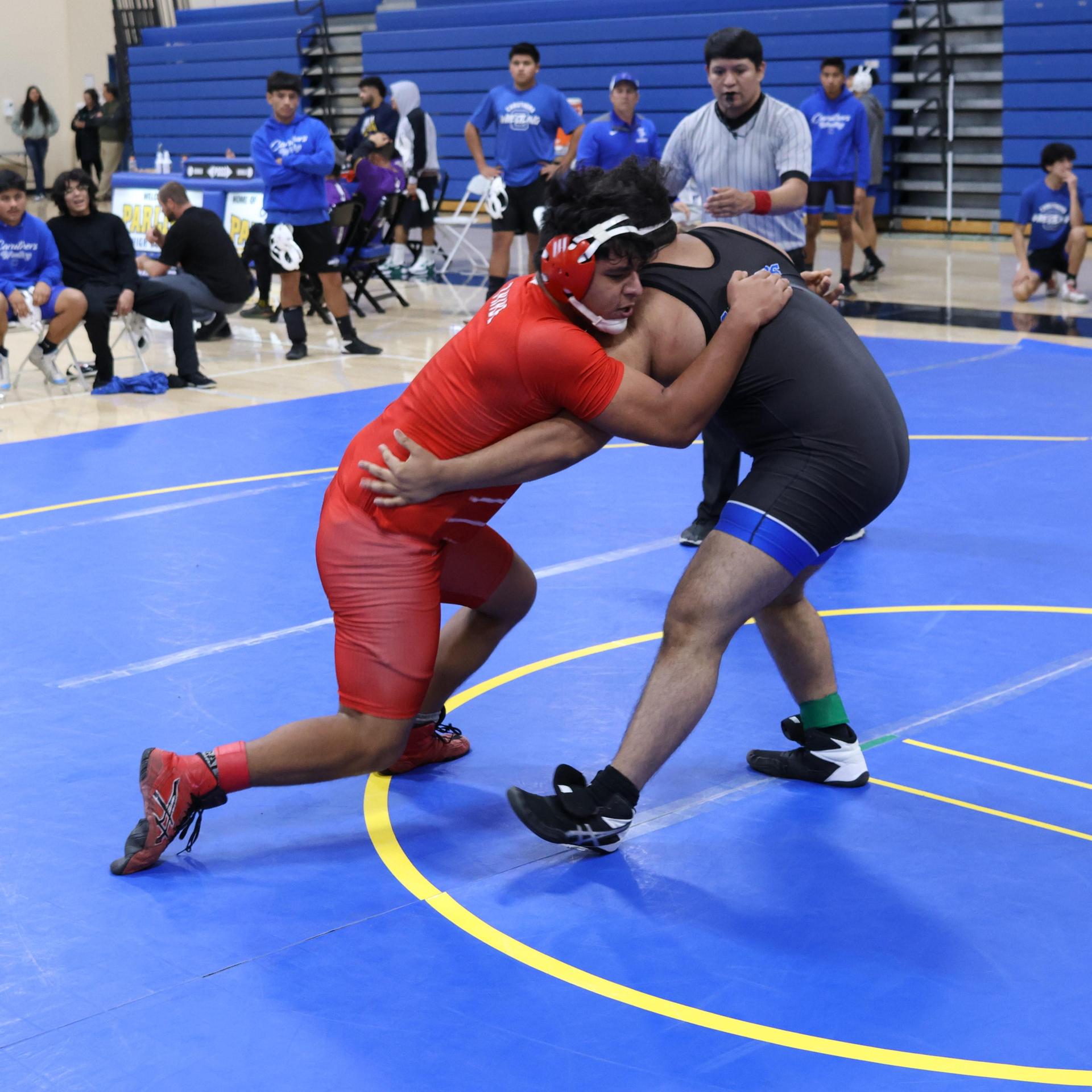 wrestlers in action at parlier