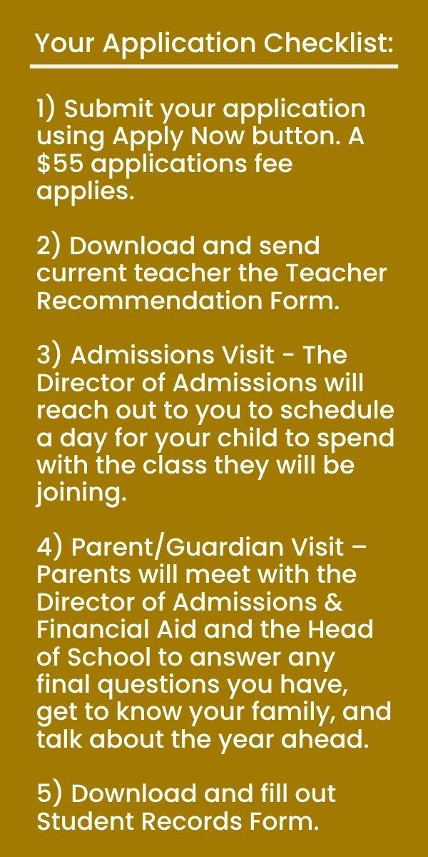 Application Checklist