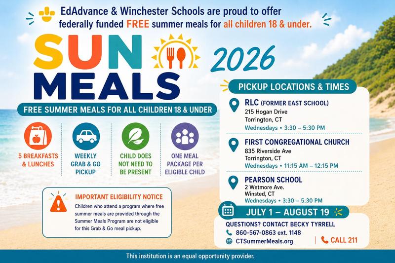 Flyer for Grab and Go Summer Meals for Kids