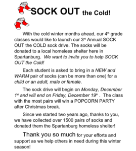 SOCK Out the Cold Sock Drive