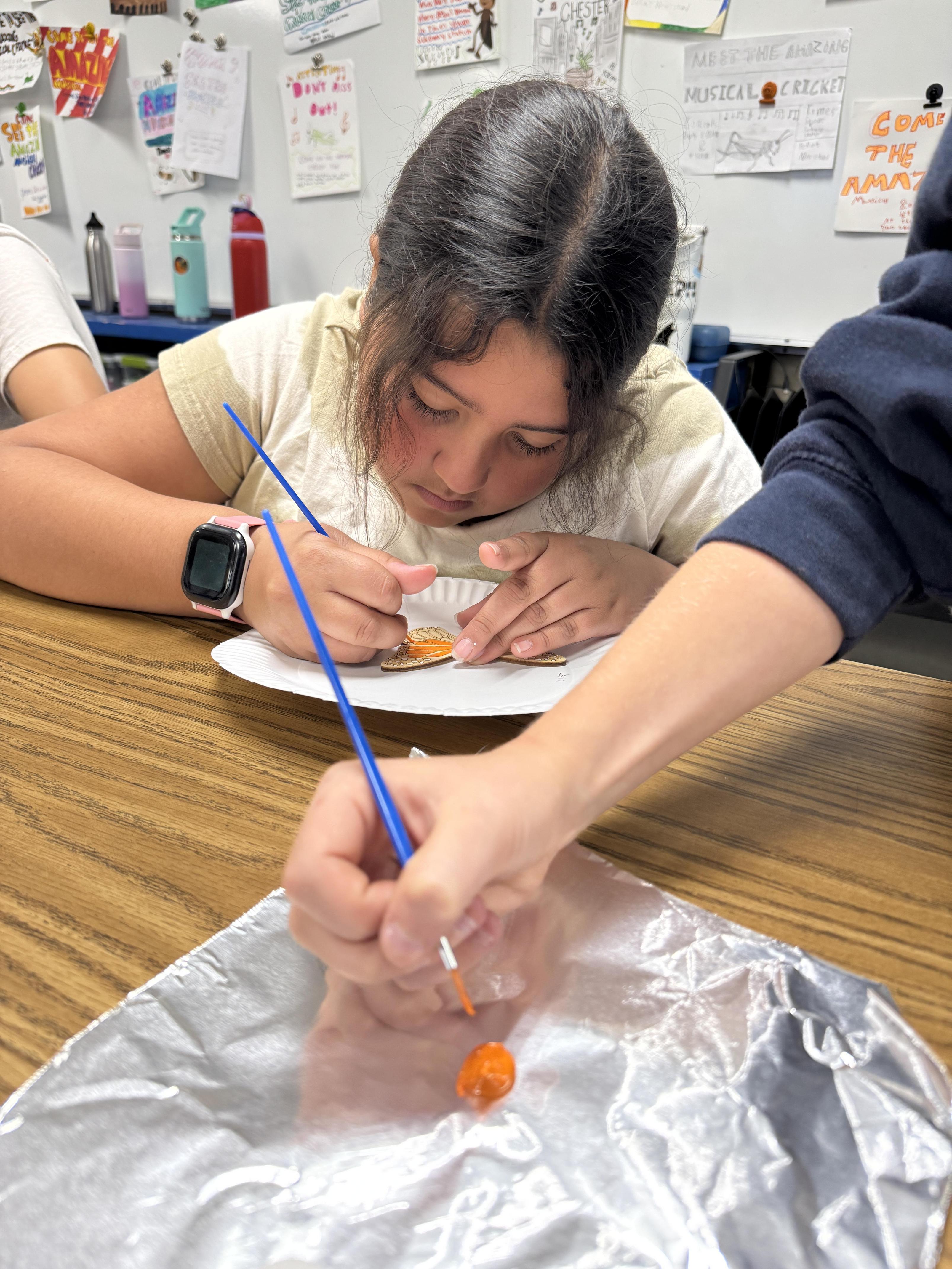 Students working on stewardship project