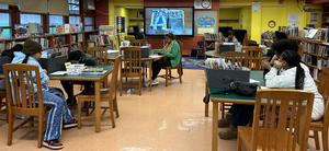 Reading as a class about voter suppression