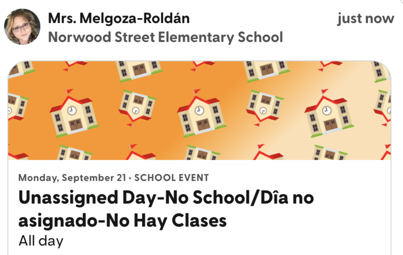 Unassigned Day-No School/ Día no asignado-No hay clases Featured Photo