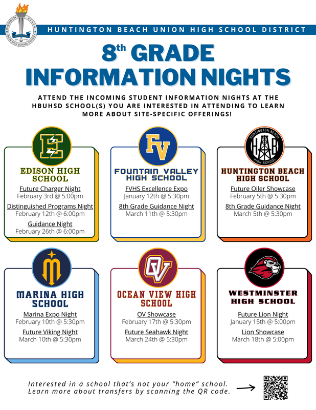information for 8th grad information nights