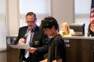 Mr. Ray at swear in