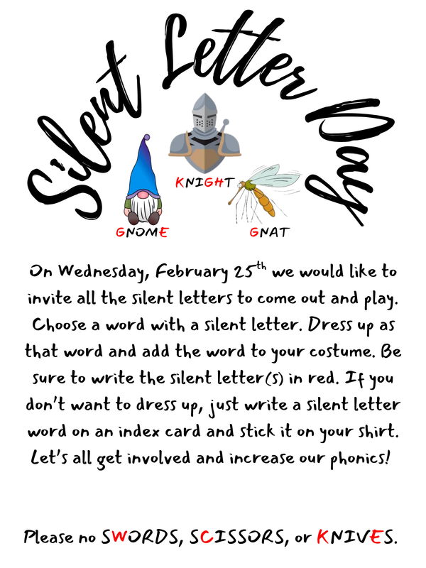 picture of knight, gnome, and gnat to describe silent letter day