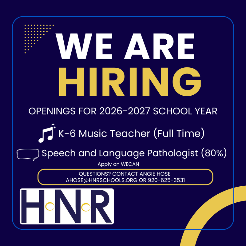 Hiring for the 2026-2027 School Year Featured Photo