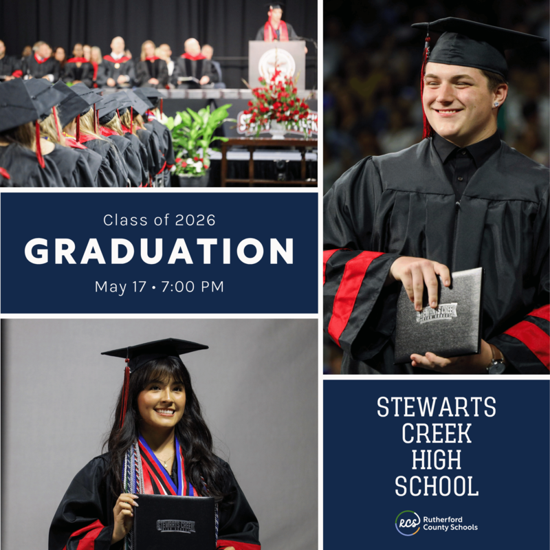 Stewarts Creek 2025 graduates in caps and gowns