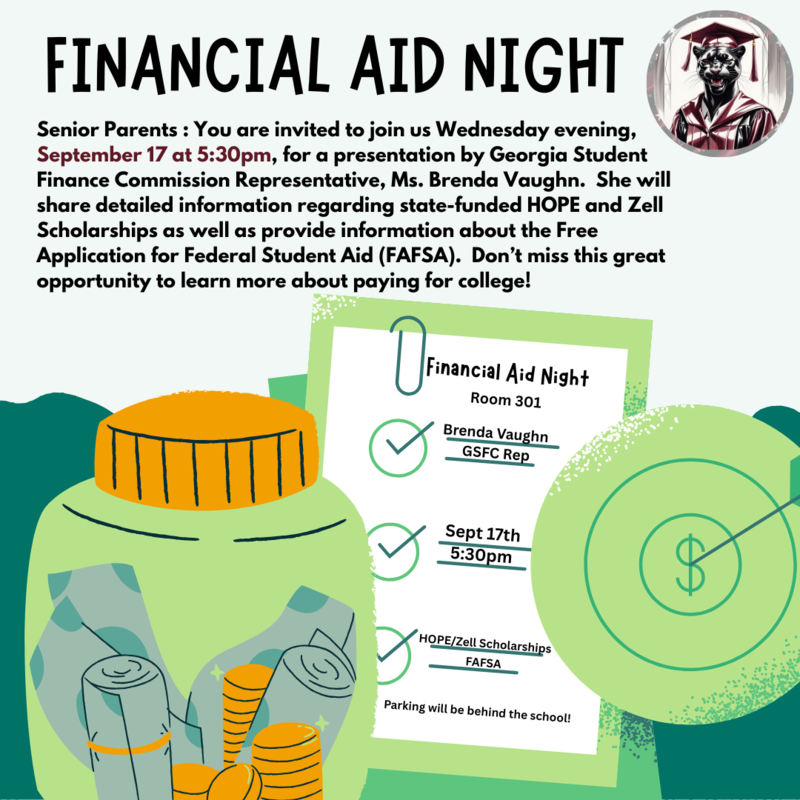Financial Aid Night Sept 17th at 5:30 pm