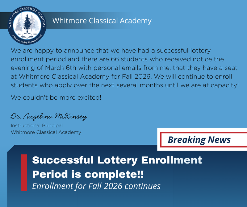 Breaking News : Lottery Enrollment Period Complete! Featured Photo