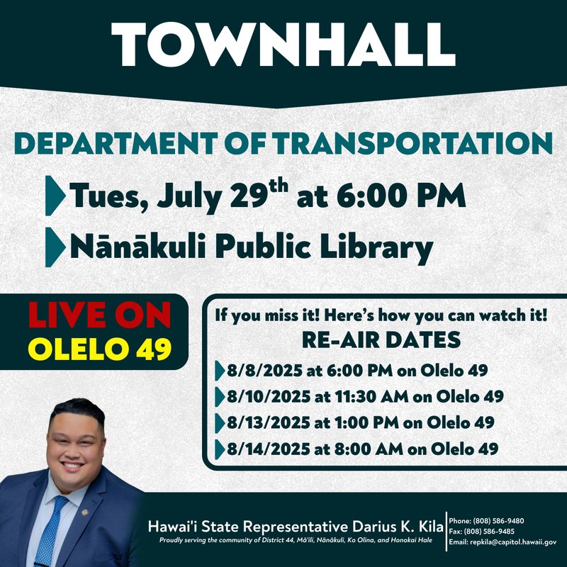 TOWNHALL with Representative Darius K. Kila