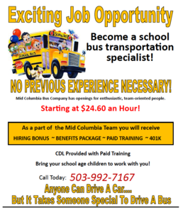 Become a school bus transportation specialist!