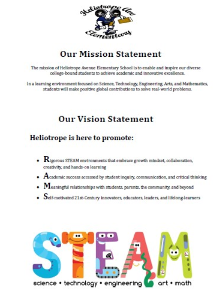 Our Mission & Vision – Our School – Heliotrope Avenue Elementary