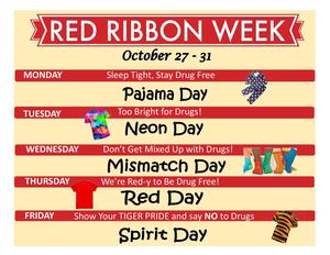 red ribbon week dress up days
