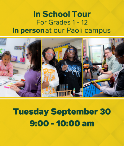 In School Tour for September 30th at 9:00 AM
