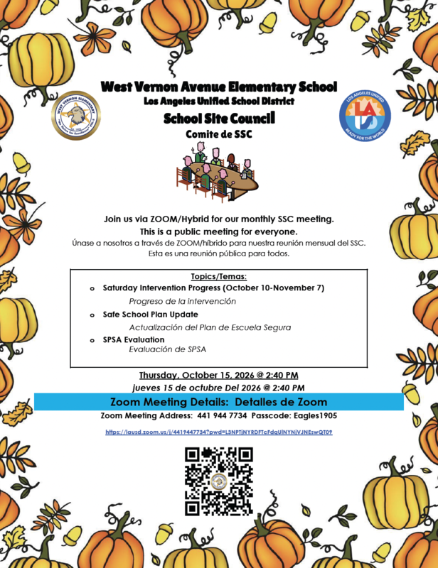 SSC meeting flyer