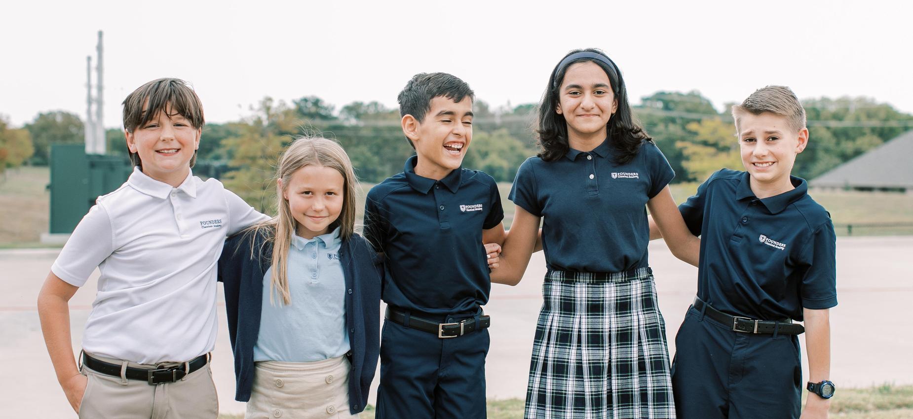 Students smiling and laughing