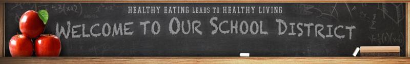 My School Menus website image. Includes an image of an apple.
