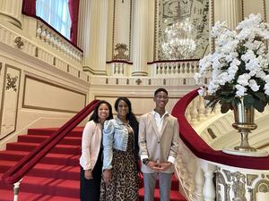 Confluence Academies CEO Dr. Carter-Oliver, GCAA Sophomore Denim Browder and Denim's Mother