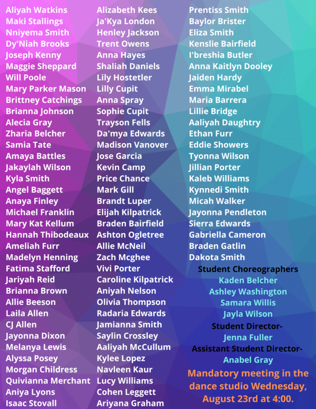 2023 BHS Production Cast Brookhaven High School