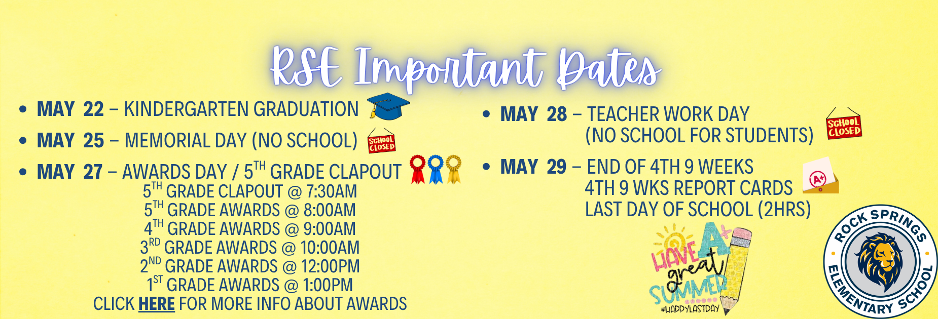 More May Dates