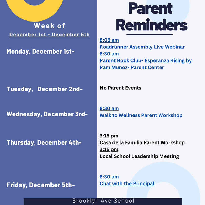 Parent Reminders