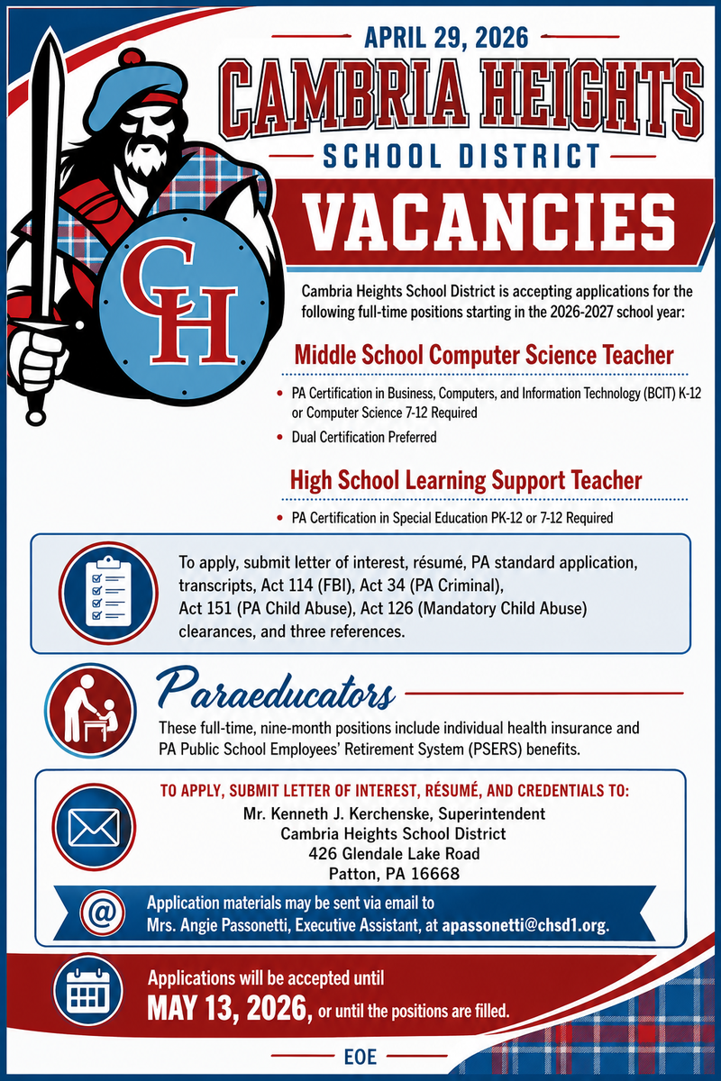 April 2026 Vacancy Notice