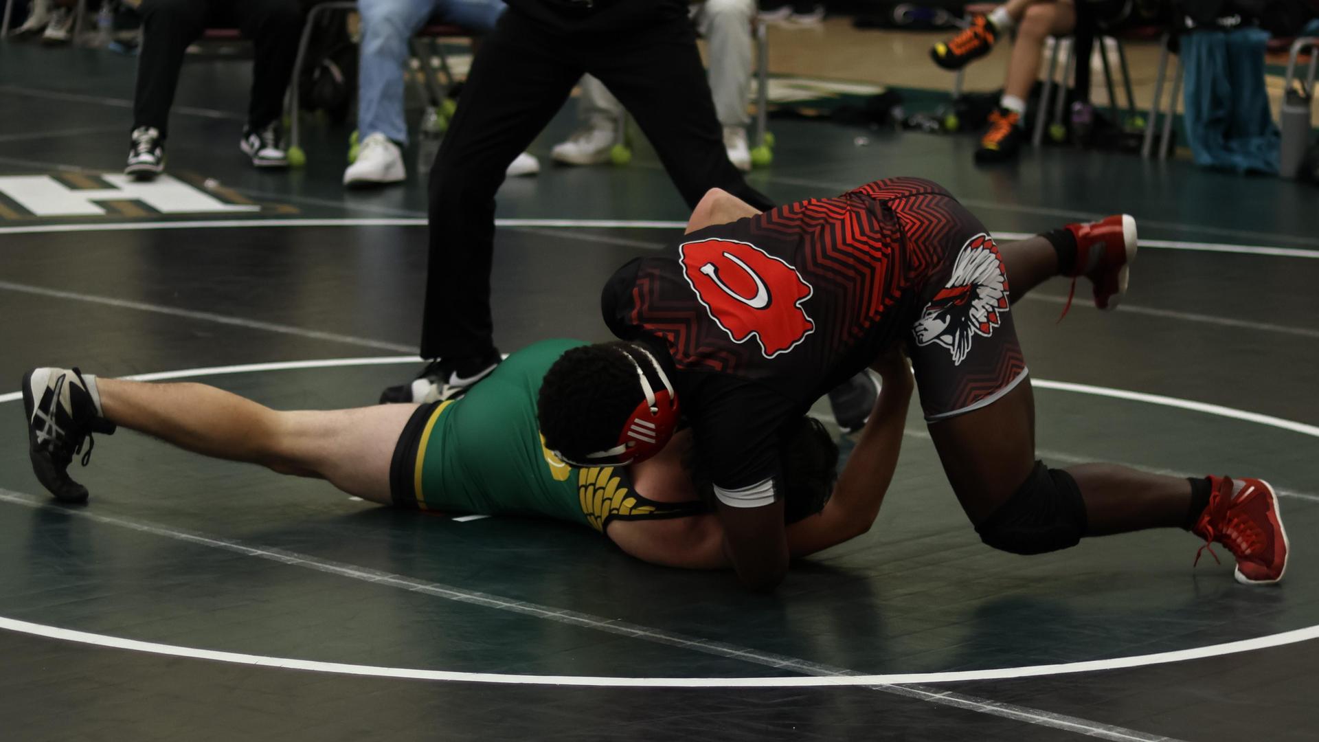 boys wrestling at liberty duals