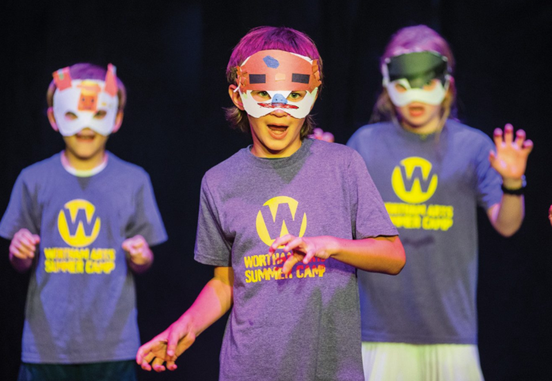 Campers on stage