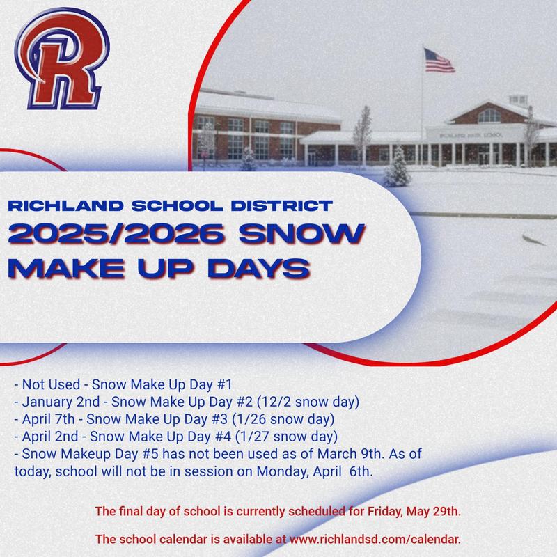 Snow Make-Up Day Update - March 9, 2026 Featured Photo