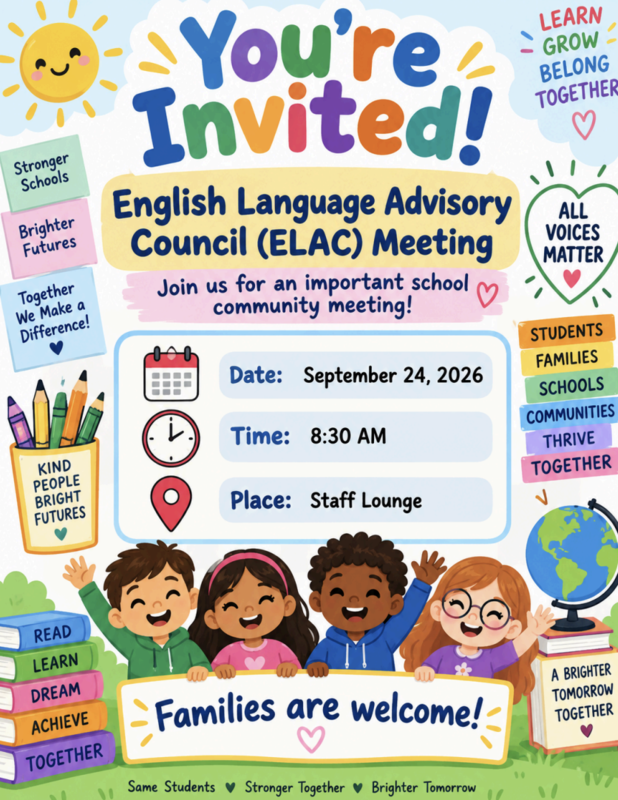 ELAC Meeting Flyer