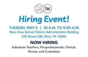 a flyer announcing a Hiring Event