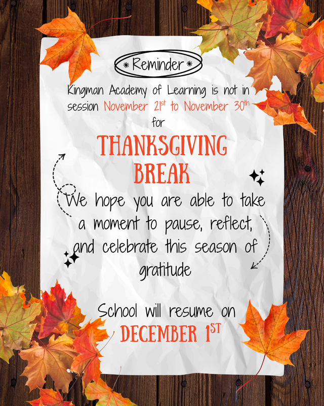 Thanksgiving Break Closure