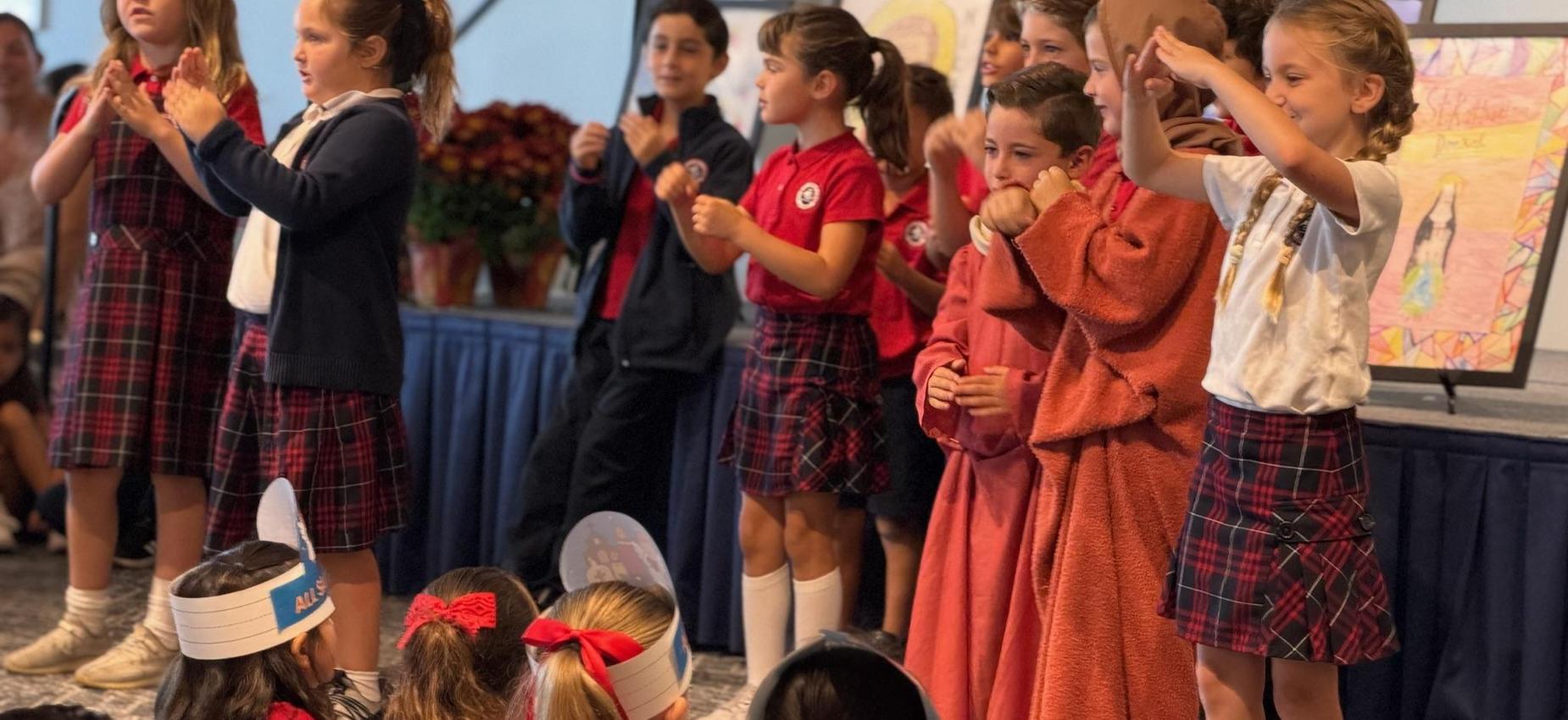 2nd grade leading school in a song