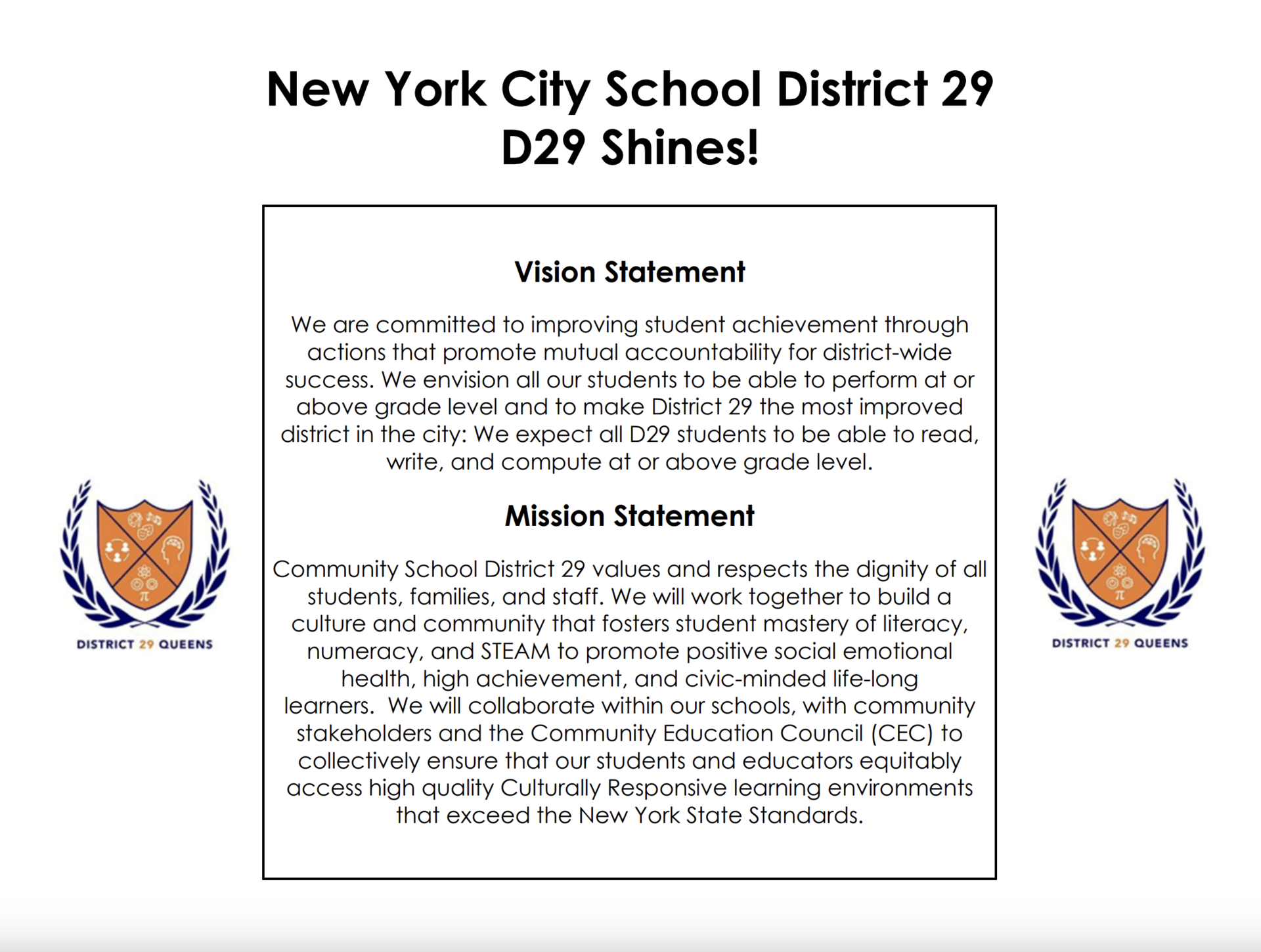 d29 mission and vision 