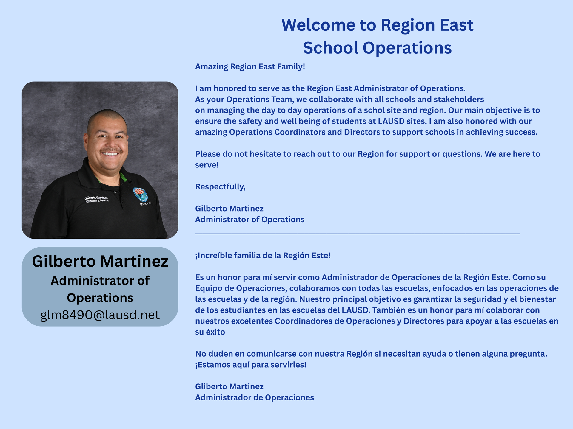 Operations School Support Directory – Operations – Region East, image size:1920x1440