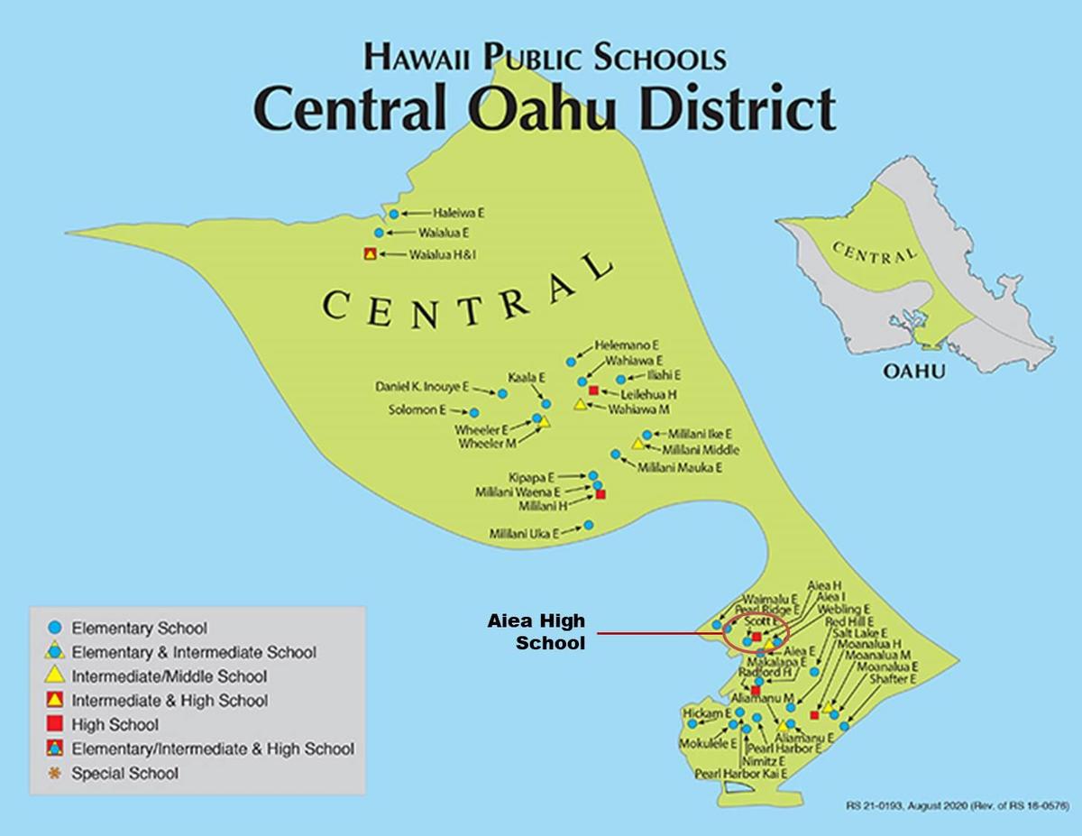 Central Oahu District Academy Schools District School sites
